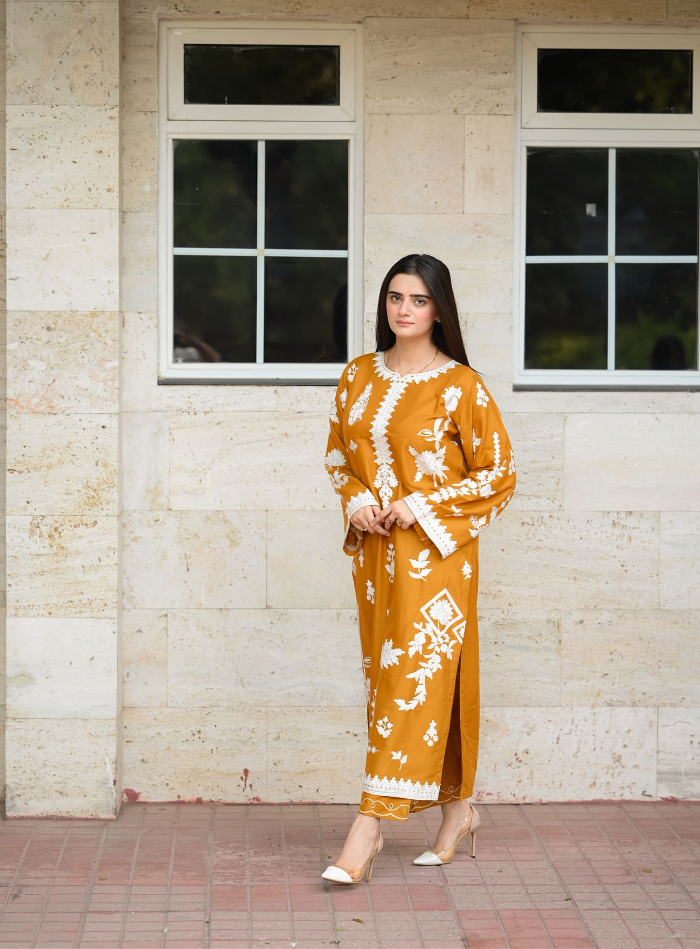 Musturd Embroidery 2pcs